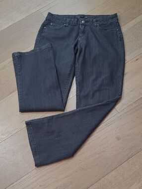 Prana Jeans Women's sz 4/27 Low-Mid Rise Dark Grey Bootcut Denim Jeans